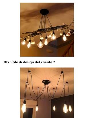 lampadario ragno 6 bracci (senza lampadine)