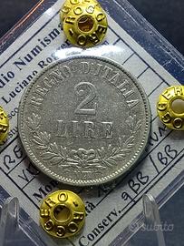 2 Lire Valore del 1863 Zecca Napoli (SIGILLATA È 