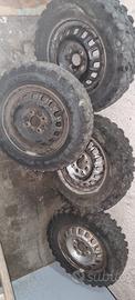 5 gomme off road per panda 4x4 141 più 5 cerchi 