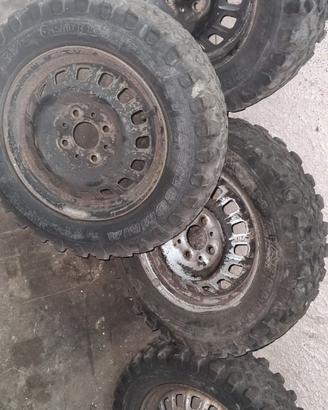 5 gomme off road per panda 4x4 141 più 5 cerchi 