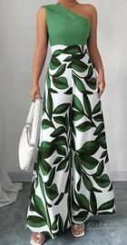 Tuta intera / Jumpsuit monospalla floreale