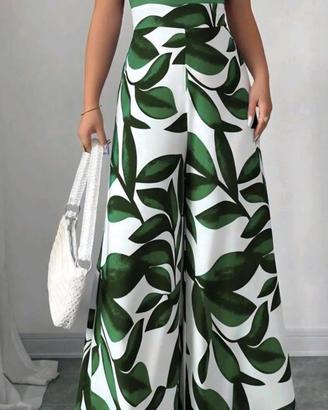Tuta intera / Jumpsuit monospalla floreale