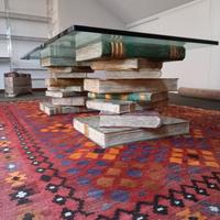 Tavolino soggiorno in cristallo.