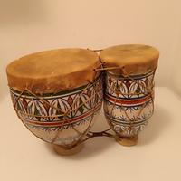 bongo tamburello doppio in ceramica 