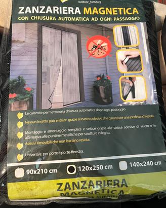 3 Tende magnetiche nere  120x250