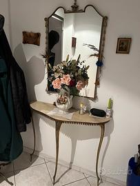 Consolle con Specchio +colonna piedistallo