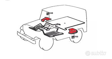 Tappetiti originali sottosedili toyota bj 40 42