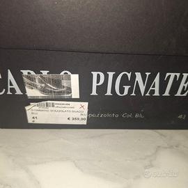 scarpe sposo mocassini uomo spazzolato blu