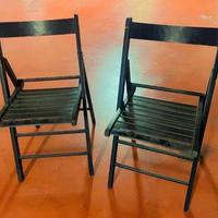 Coppia sedie legno nere