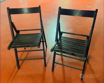 Coppia sedie legno nere