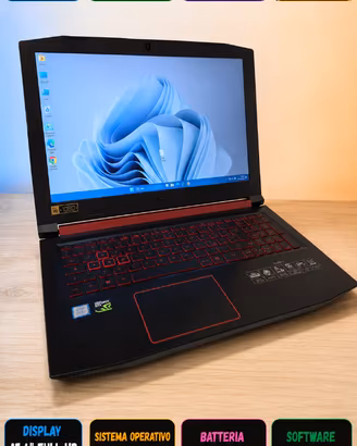 PC Portatile Acer Nitro i7 RAM 16GB 256GB Win11