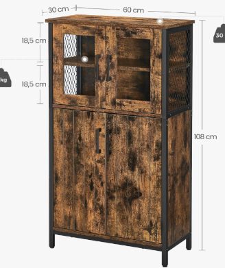 Mobiletto per Salotto Cucina, Stile Industriale