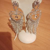 orecchini pendenti strass cuore