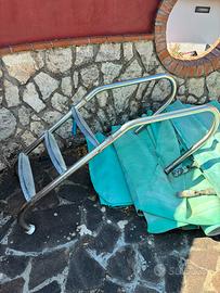 Scala per piscina interrata in acciaio inox
