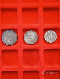 Germania 3 Monete 3° Reich 1 Reichspfennig 1944 