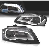 FARI PER AUDI A3 8P 08-12 TRU DRL FONDO NERO