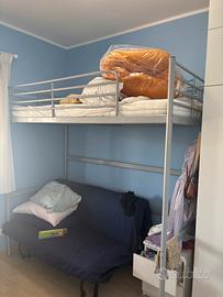 Letto singolo a soppalco