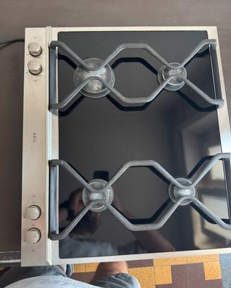 Piano cottura AEG 4 fuochi a gas vetro 51x58