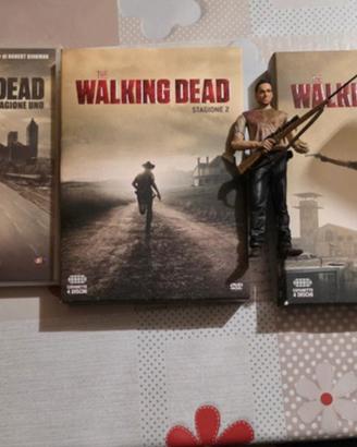 walking dead dvd + rick grimes neca