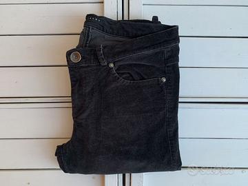 Pantaloni Donna Sisley Tg. 44 Nero Cotone