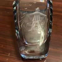 Vaso in cristallo svedese serigrafato