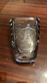 Vaso in cristallo svedese serigrafato