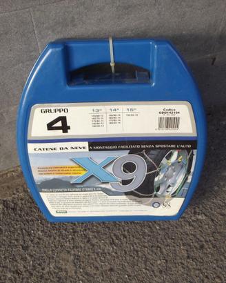 catene da neve  marca cora modello x9  gruppo 4