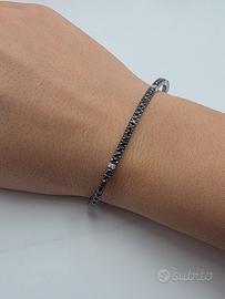 TENNIS ORO DIAMANTI NERI E BIANCHI