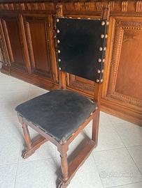 Set di 8 sedie in stile neo-rinascimentale