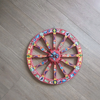 Ruota. orologio da parete in legno a f