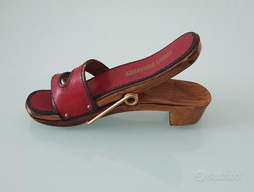Molla Ferma Carte in Legno Vintage Anni 70