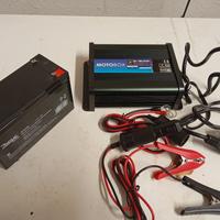 caricabatteria motobox awelco + batteria 12 v  