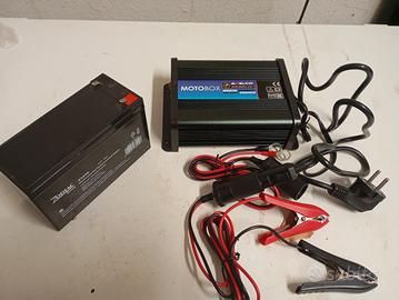 caricabatteria motobox awelco + batteria 12 v  
