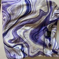 Maglia shein viola e bianca; taglia XS