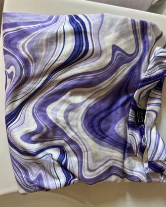 Maglia shein viola e bianca; taglia XS