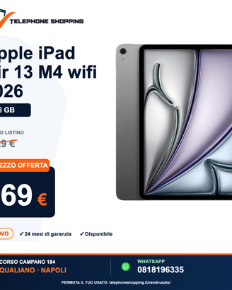 Apple iPad Air 13 M4 wifi 2026 256 GB