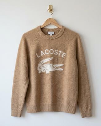 Maglione Lacoste Maxi Logo - Color Cammello
