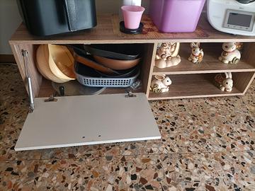 Mobile TV basso moderno effetto legno
