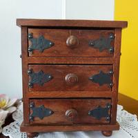 Portagioie vintage in legno artigianale