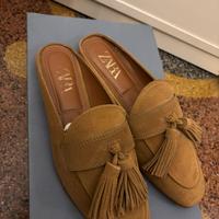 Mocassini a ciabatta scamosciati n.39