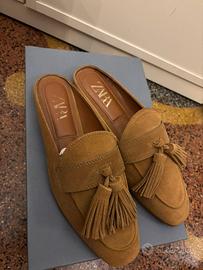 Mocassini a ciabatta scamosciati n.39