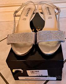 ELEGANTI SANDALI IN PELLE  N. 37 TACCO 6,5