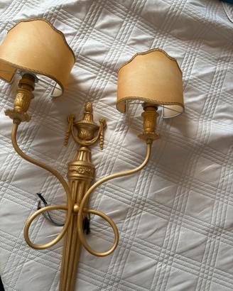 Applique da parete vintage a doppio braccio