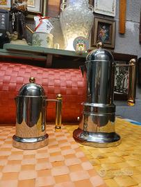 set Moka espresso acciaio