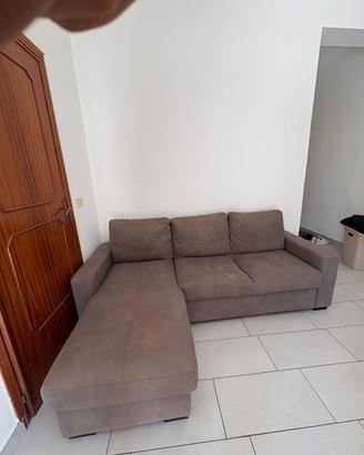divano letto 3 posti con penisola contenitore 