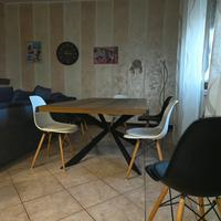 tavolo 200x100 e 6 sedie moderne con cuscini