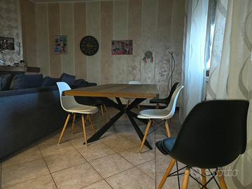 tavolo 200x100 e 6 sedie moderne con cuscini