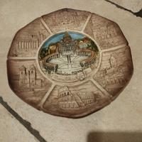 piatto giubileo intagliato commemorativo