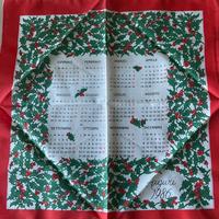 Vintage Fazzoletto calendario natalizio 1986