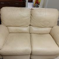 Reg.alo Divano in pelle  due posti con recliner